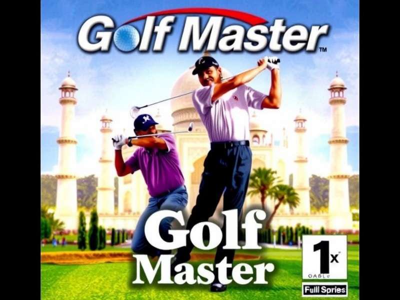 Golf Master game cover featuring Indian golfers at a local course with Taj Mahal in background